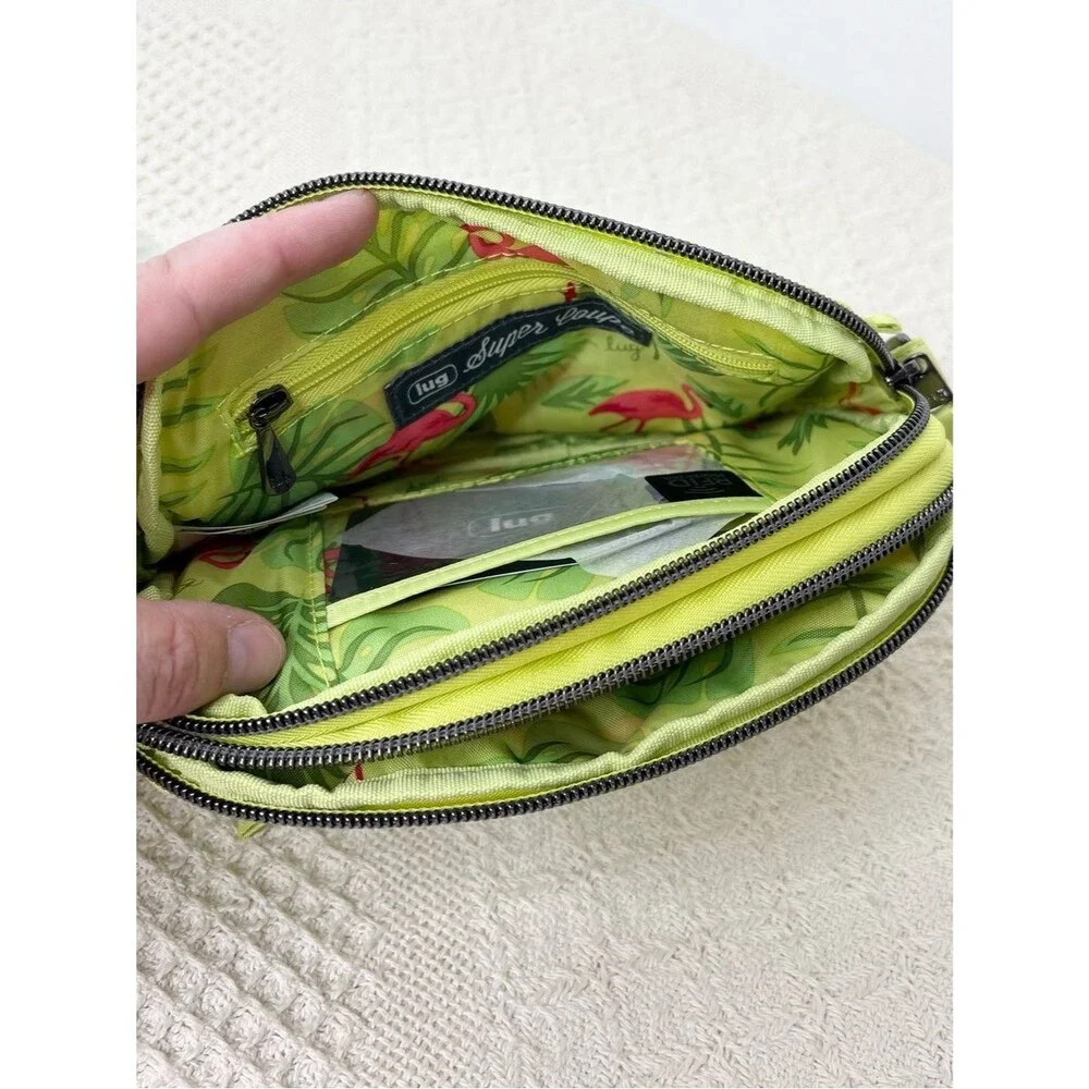 NWT Lug Super Coupe Convertible Crossbody Bag Margarita with Flamingo lining